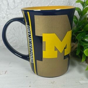 University of Michigan Logo Mug Blue Gold Wolverines 16oz Mug Cup NWT